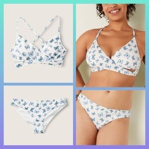 VS PINK REVERSIBLE MINI BIKINI BOTTOMS & WRAP TOP SET NWOT